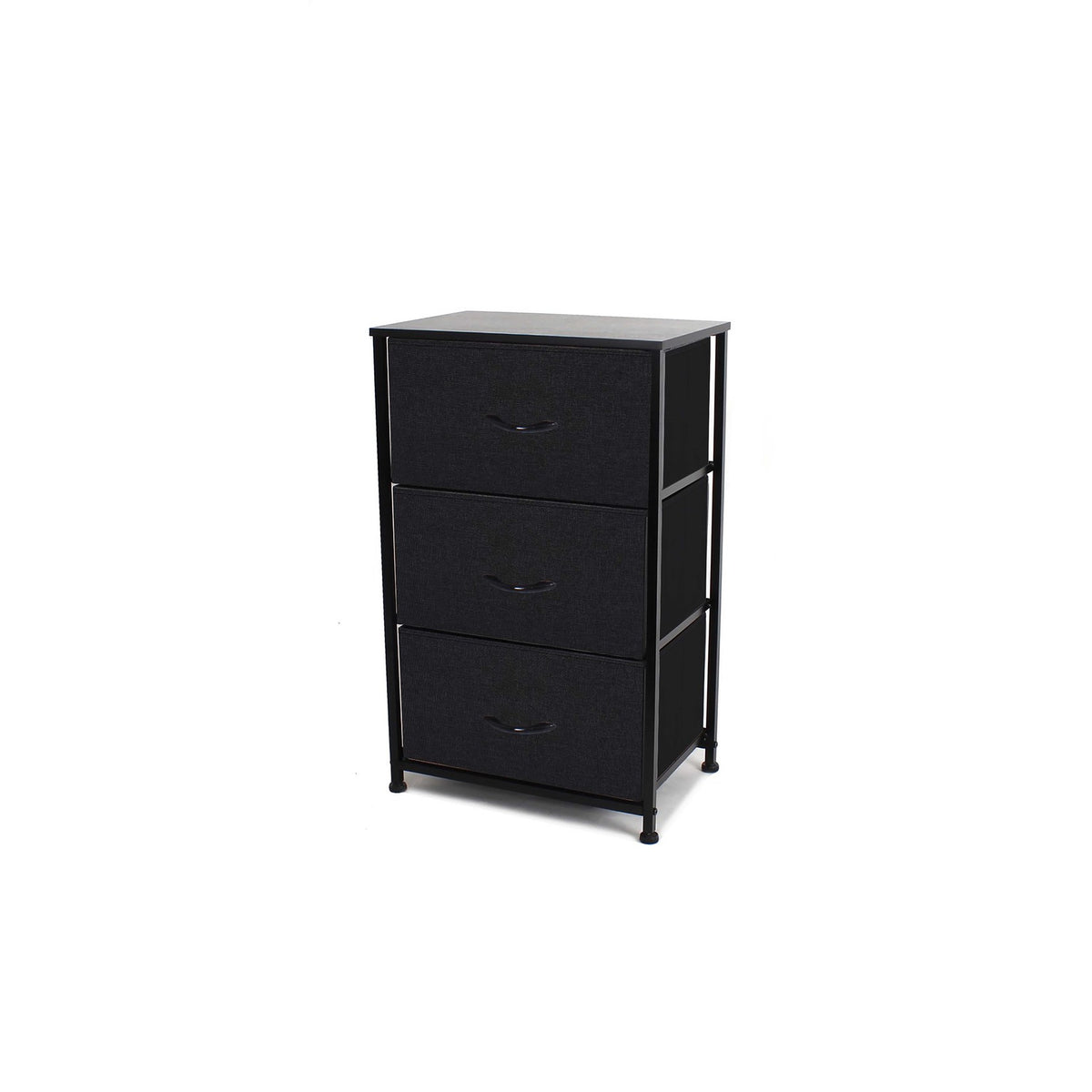 Basics Fabric 3-Drawer Storage Organizer Unit for Closet, Black