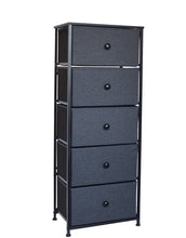 Load image into Gallery viewer, 5-DRAWER BLACK FABRIC ORGANIZER
