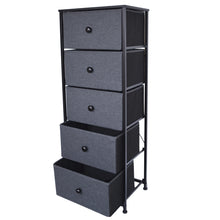 Load image into Gallery viewer, 5-DRAWER BLACK FABRIC ORGANIZER
