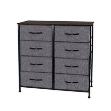 Load image into Gallery viewer, Nola Home 8-Drawer Dresser, Fabric Chest of Drawers, Storage Tower Organizer, Dark Grey
