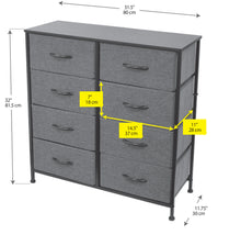 Load image into Gallery viewer, Nola Home 8-Drawer Dresser, Fabric Chest of Drawers, Storage Tower Organizer, Dark Grey
