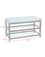 Load image into Gallery viewer, Nola Home Metal Shoe Rack Bench Entryway Home Organizer
