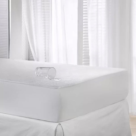 Nola Home 100% Waterproof Mattress Protector - Terry Cotton Bed Cover - Hypoallergenic Fits Mattresses uptp 12 inch